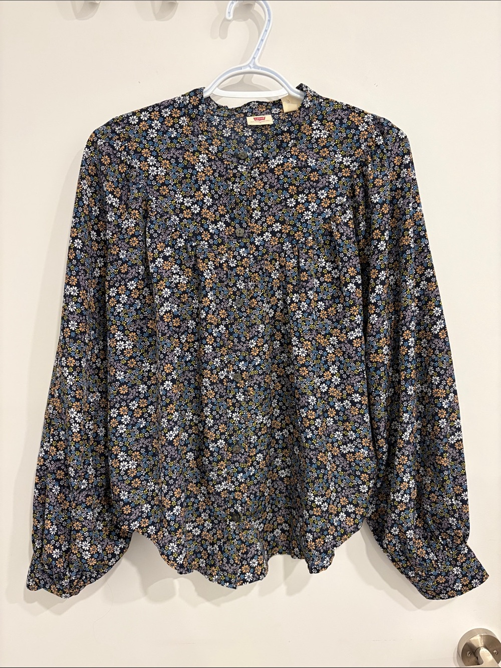 Levi's Black Ditsy Floral Long-Sleeve Blouse